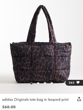 adidas Originals Quilted Leopard-Print Tote Bag - Brown/Black